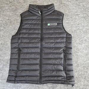 Enterprise Rent-A-Car Puffer Vest Mens Medium Black Quilted Full Zip Employee